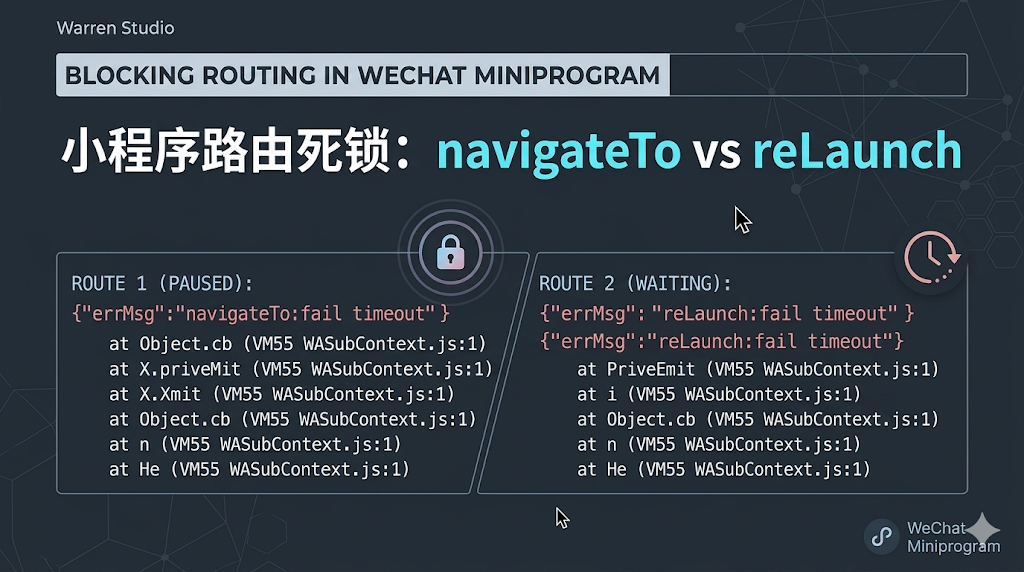 小程序坑位记录：wx.navigateTo 与 wx.reLaunch 的执行冲突